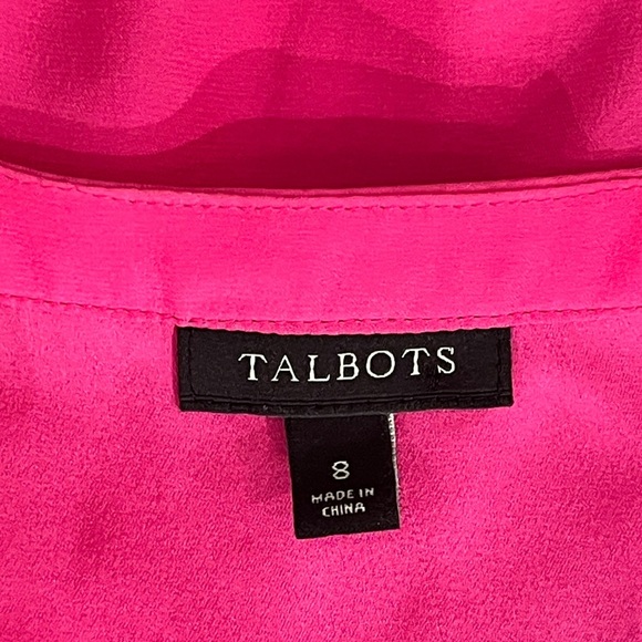 Talbots Pink Blouse Size 8 - Picture 5 of 5